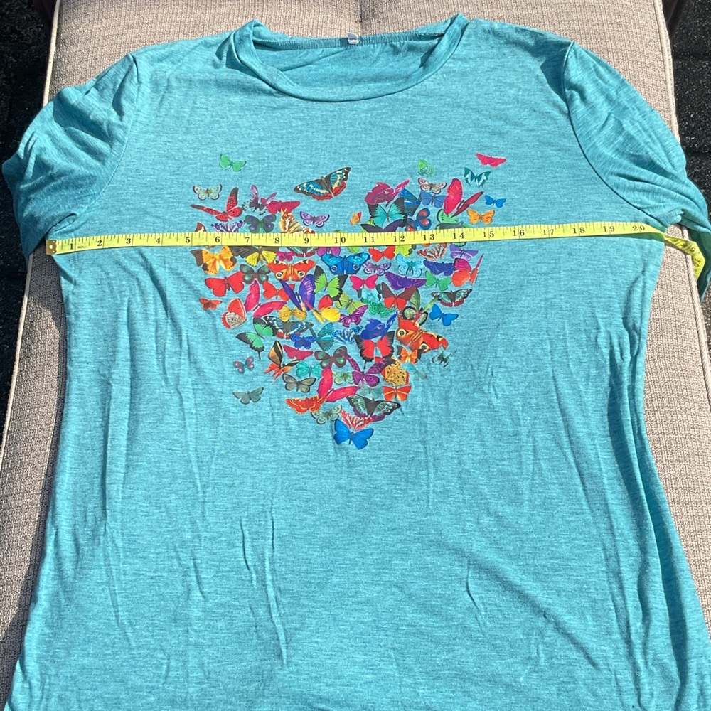 Colorful Butterfly Print Long Sleeve Shirt - Picture 4 of 7